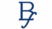Blue logo with 'BF' on a white background