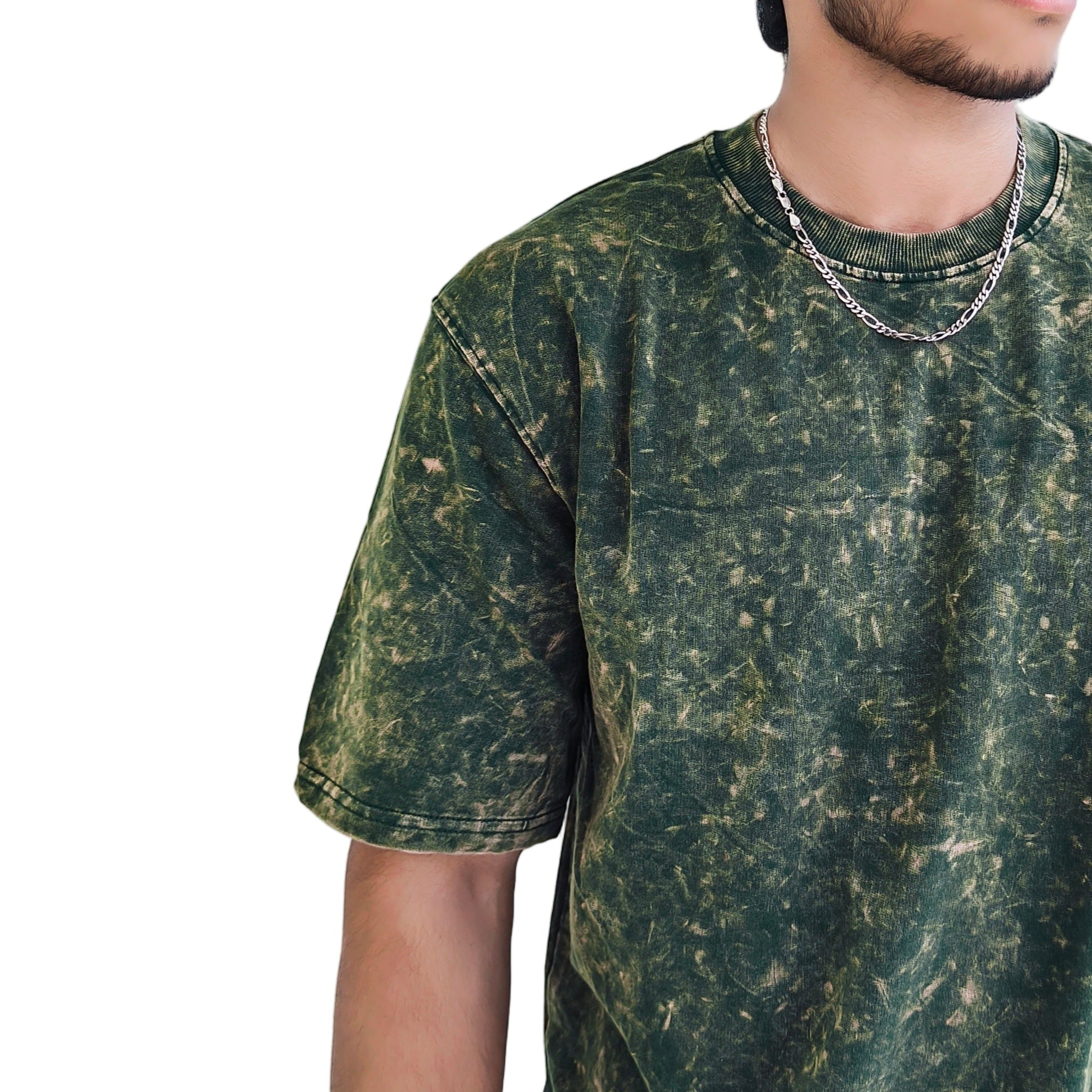 Rugged Green - Acid Wash Tee