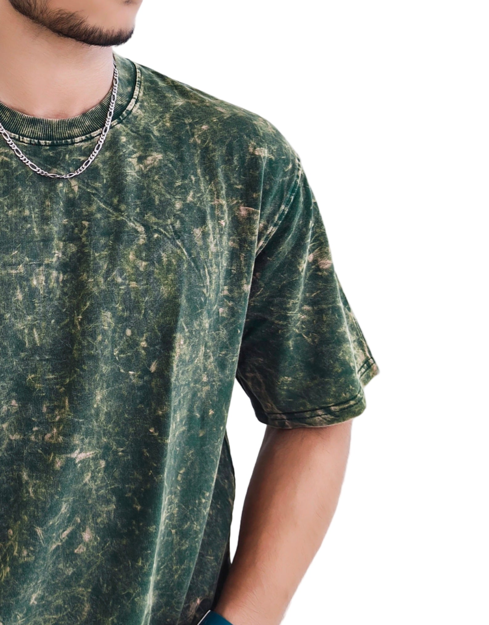 Rugged Green - Acid Wash Tee